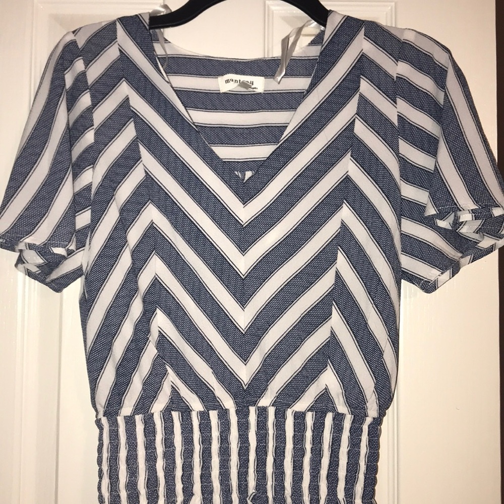 Blue & white striped shirt